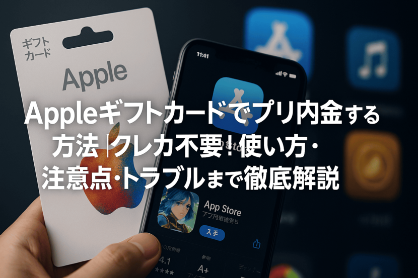 Appleギフトカードでアプリ内課金する方法｜クレカ不要！使い方・注意点・トラブルまで徹底解説