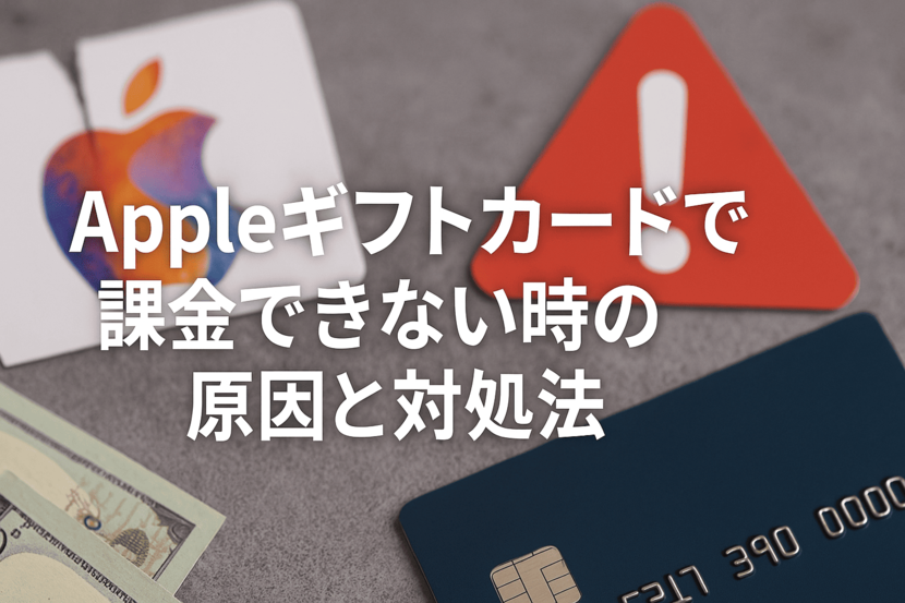 Appleギフトカードで課金できない時の原因と対処法