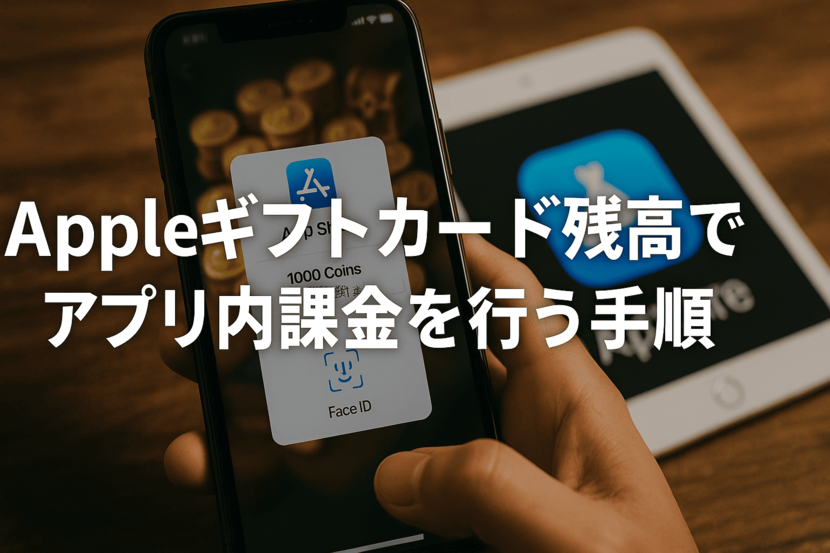 Appleギフトカード残高でアプリ内課金を行う手順